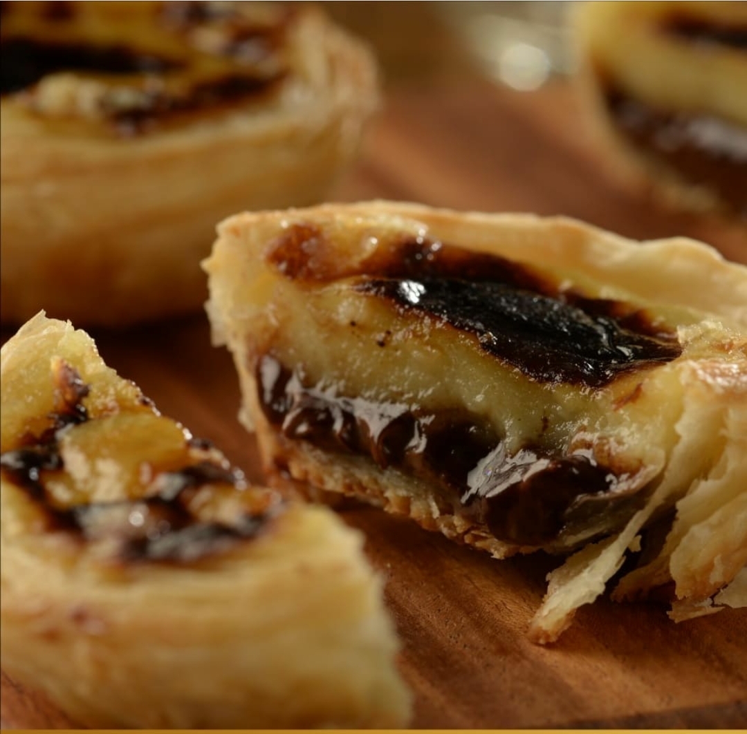 Pasteis de Nata Belém Com Creme de Avelã (05 unidades)